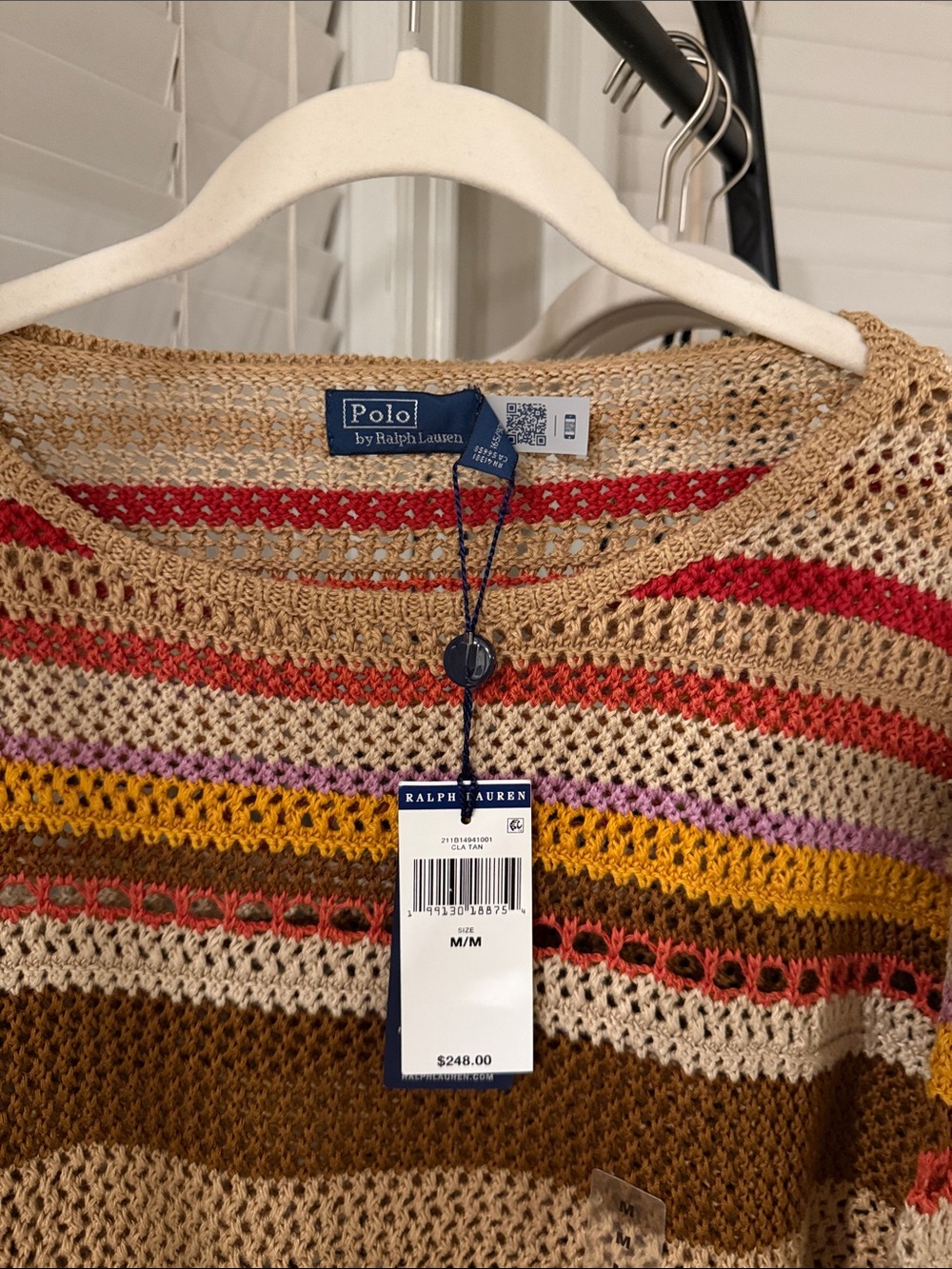Polo Ralph Lauren Multicolor Open-Knit Stripe Sweater - Picture 7 of 8